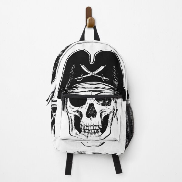 Item preview, Black skull pirate captain designed and sold by lapetiteart.