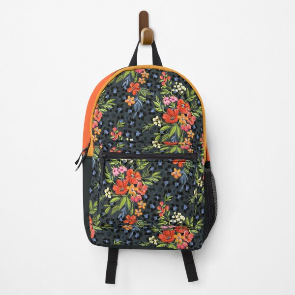 Item preview, Warm Coral Maximalist Leopard Print Floral designed and sold by micklyn.