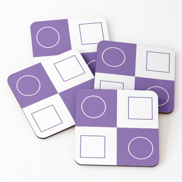 Item preview, Chequered Square and Circles Purple designed and sold by zcabask.
