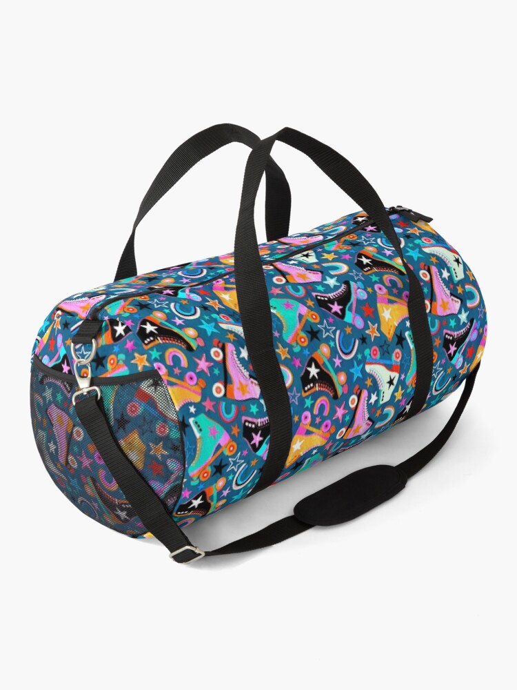 Alternate view of Retro Rainbow Roller Skates and Stars Duffle Bag