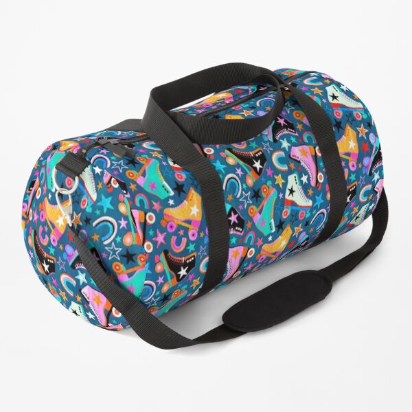 Retro Regenbogen Rollschuhe und Sterne Sporttasche