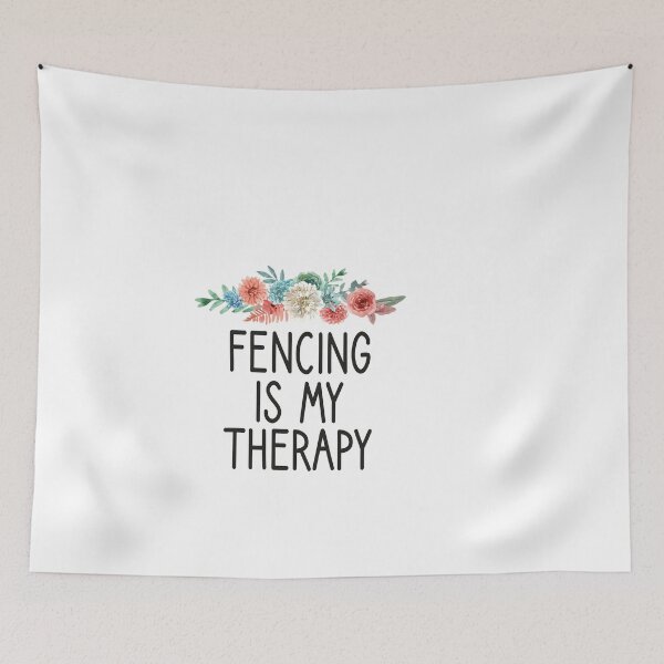 Item preview, fencing is my therapy / Fencing / funny Fencing / Fencing Gift / Fencing Sport / Fencing Teacher / Fencing Lover Gift floral style idea design designed and sold by Chamssou.