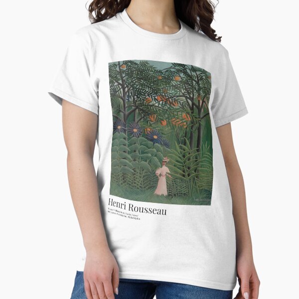 Vista previa del artículo con la obra «Henri Rousseau - Mujer caminando en un bosque exótico - Serie de carteles de arte minimalista», diseñado y vendido por Francisco Couto.