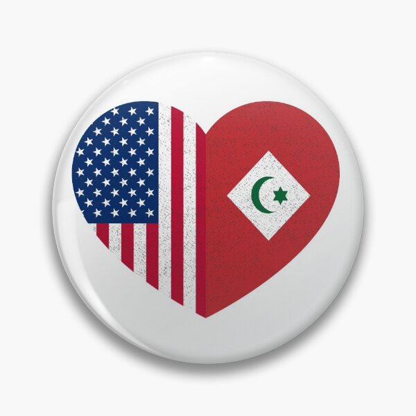 Item preview, Amazigh Rifian American Pride Heart Arrif USA Flag Gift designed and sold by cssdru.