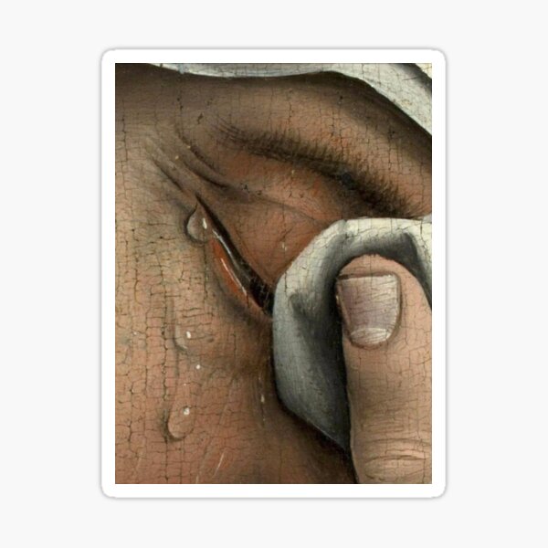 Falling Tear handkerchiefs Sticker