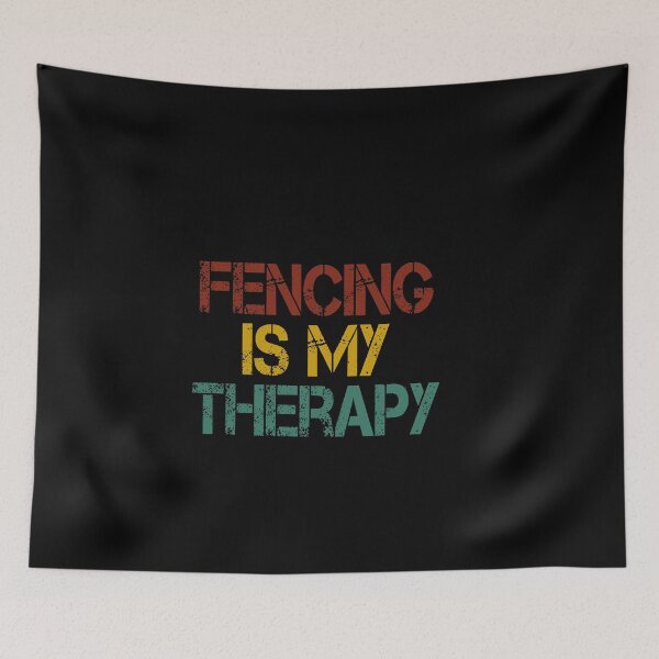Item preview, fencing is my therapy / Fencing / funny Fencing / Fencing Gift / Fencing Sport / Fencing Teacher / Fencing Lover Gift vinage style idea design designed and sold by Chamssou.