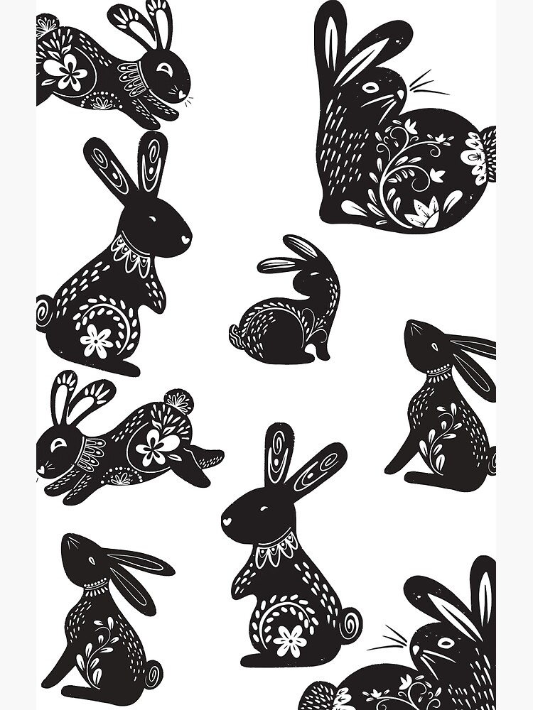 "Cute Floral Bunny Collage " Poster by LittleFluff545 Redbubble