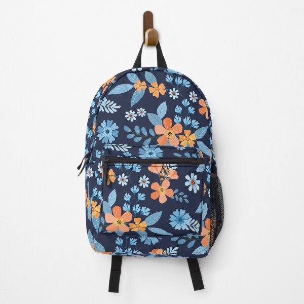 Item preview, Orange and Blue Flowers designed and sold by thelustrous.