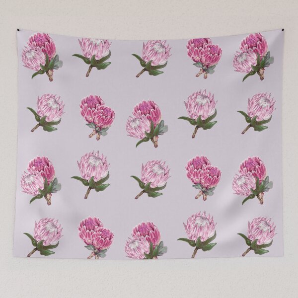 Item preview, Pink Proteas Pattern designed and sold by Cherie Roe Dirksen.