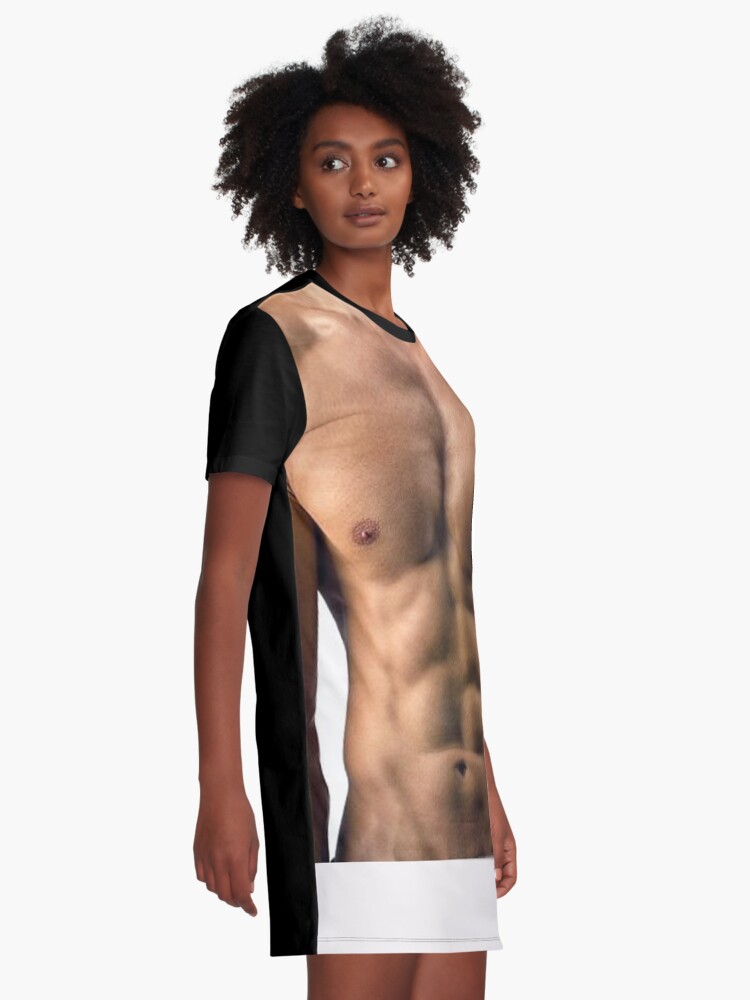 Muscle Man 6 pack abs Graphic T-Shirt Dress for Sale by AvroJonny