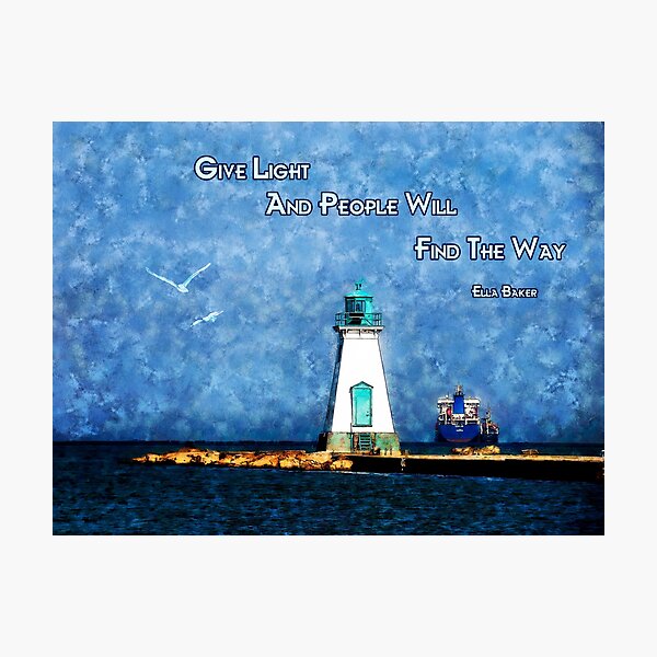 Port Dalhousie Lighthouse - Give Light Photographic Print