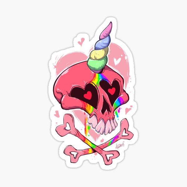 The skull of an optimist Sticker