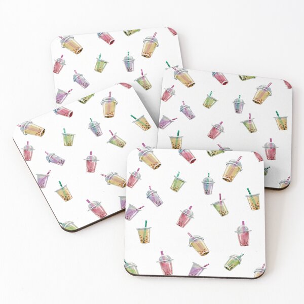 Item preview, Bubble tea pattern in watercolor designed and sold by TrixianArt.