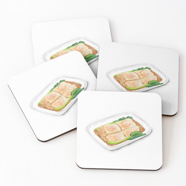 Item preview, Watercolor Illustration of Chinese Cuisine - Vermicelli Roll with Shrimp | 鲜虾肠粉 designed and sold by iswenyi.