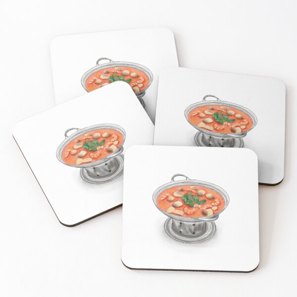 Item preview, Watercolor Illustration of Thai Cuisine - Tom Yam Kung Spicy Sour Soup | 冬阴功汤 designed and sold by iswenyi.