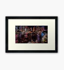 Colour upon the river Framed Print