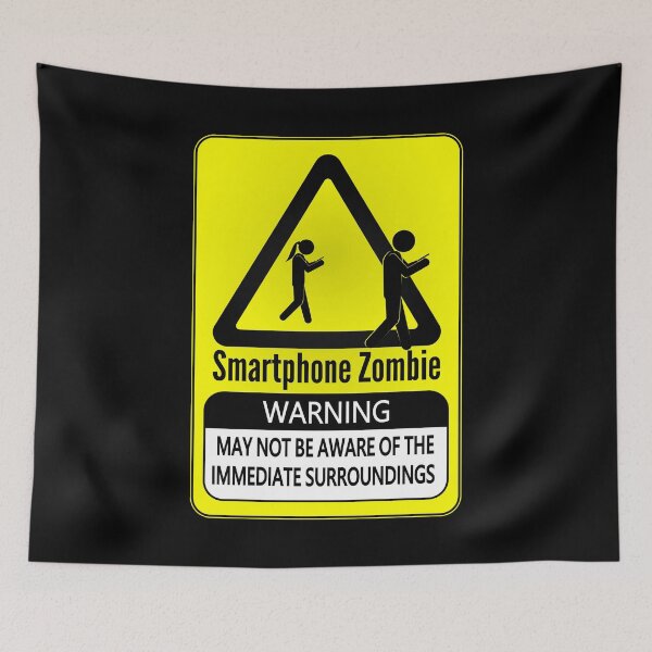 Item preview, Smartphone Zombie - Warning - May not be aware of the immediate surroundings designed and sold by jc007.