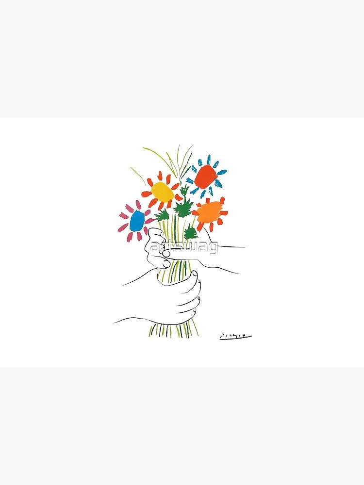 Pablo Picasso - Bouquet of Peace - Signature by artswag