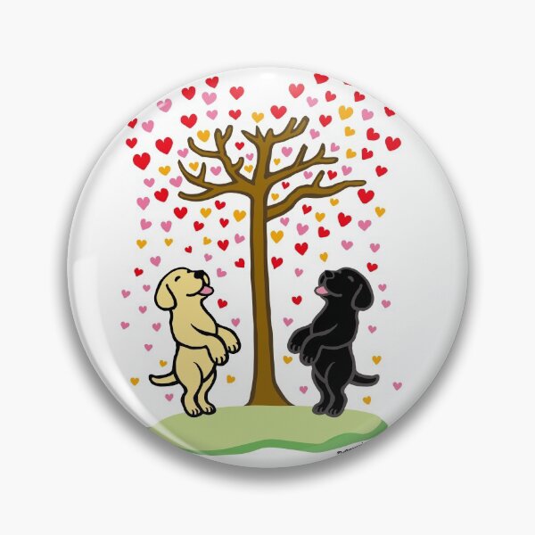 Item preview, Shower of Hearts and Yellow Labrador and Black Labrador designed and sold by HappyLabradors.