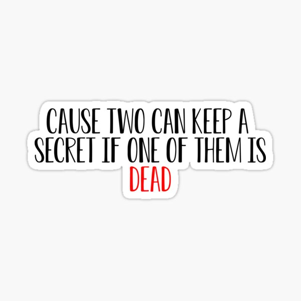 "pll two can keep a secret" Sticker for Sale by enchantededits Redbubble