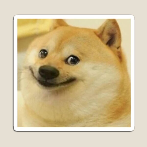 Smiling Doge Meme Magnet By Golumtoll Redbubble