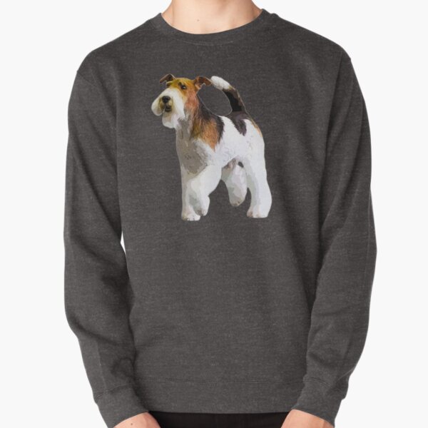 Hooded Sweatshirt with Embroidered Fox Terrier.