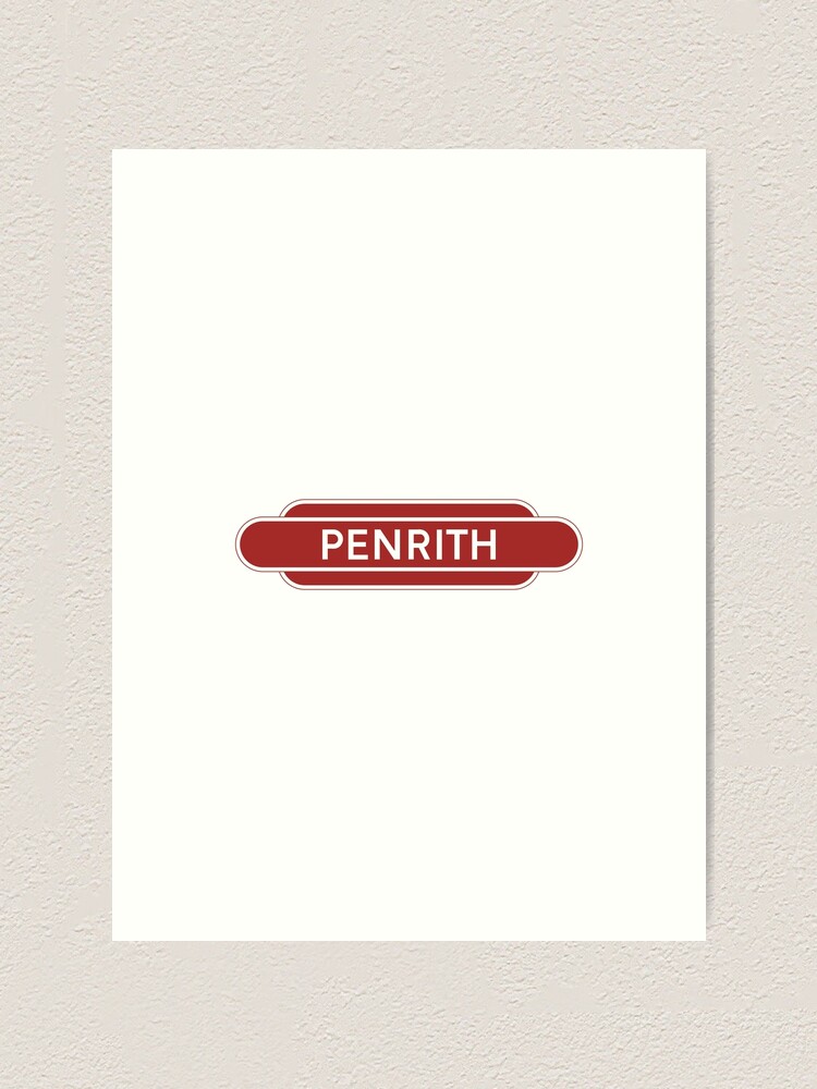 "Penrith Train Station Totem Sign" Art Print by CumbriaGuru Redbubble