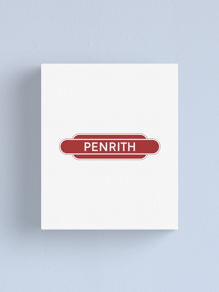 "Penrith Train Station Totem Sign" Canvas Print by CumbriaGuru Redbubble