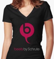 Beets By Schrute Women's Fitted V-Neck T-Shirt
