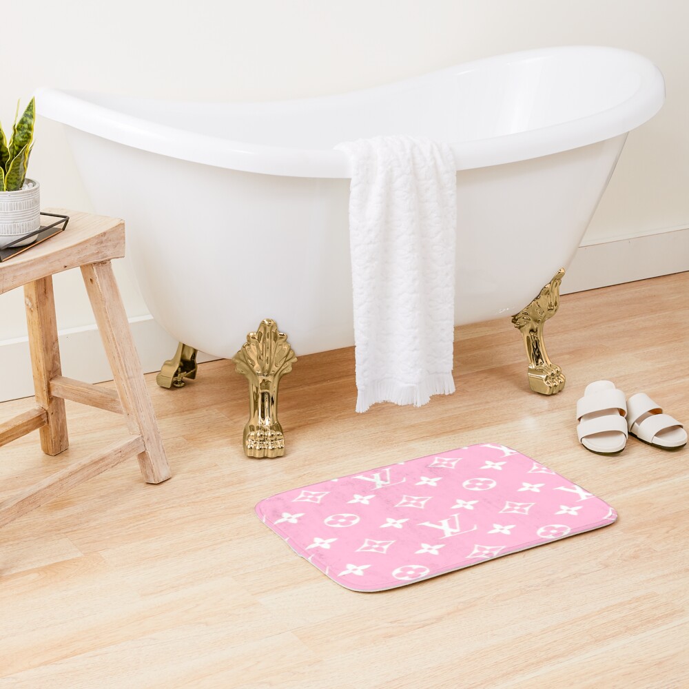 Louis V Bonbon rose Bath Mat
