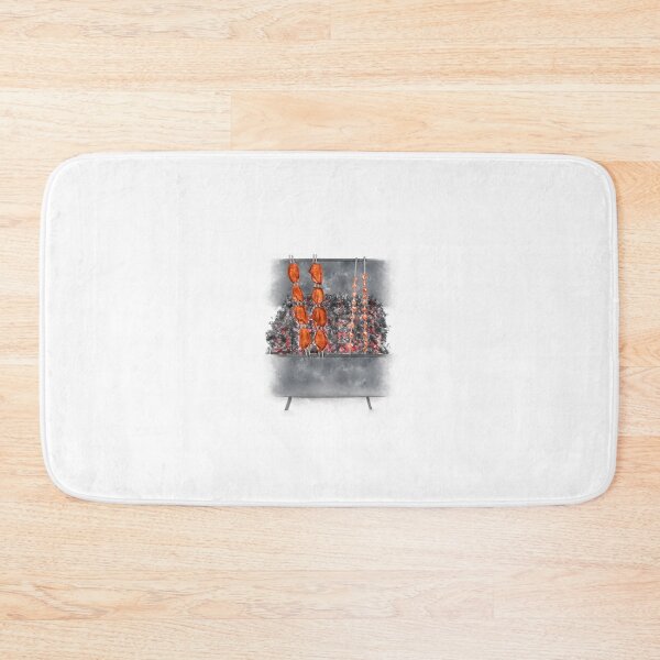 Item preview, Watercolor Illustration of Street Food - Charcoal Grilled chicken wings and cartilage	 designed and sold by iswenyi.