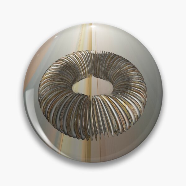 Item preview, torus ring geometric repeating shapes designs and patterns metallic copper and silver colored  designed and sold by mister-john.