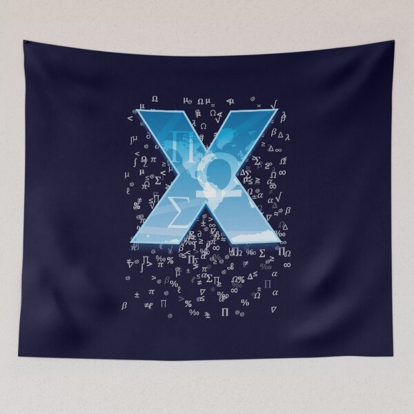 Item preview, X letter abstract with math symbols designed and sold by Maks08.