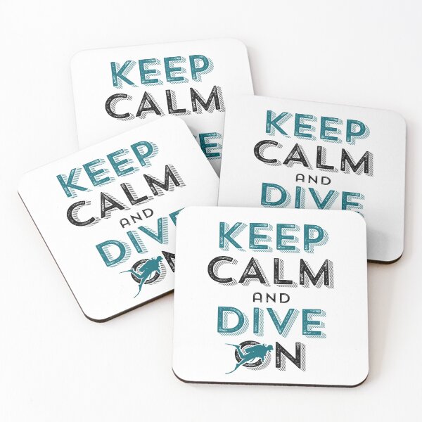 Item preview, Keep Calm and Dive On Funny Diving Scuba Diver designed and sold by raindwops.