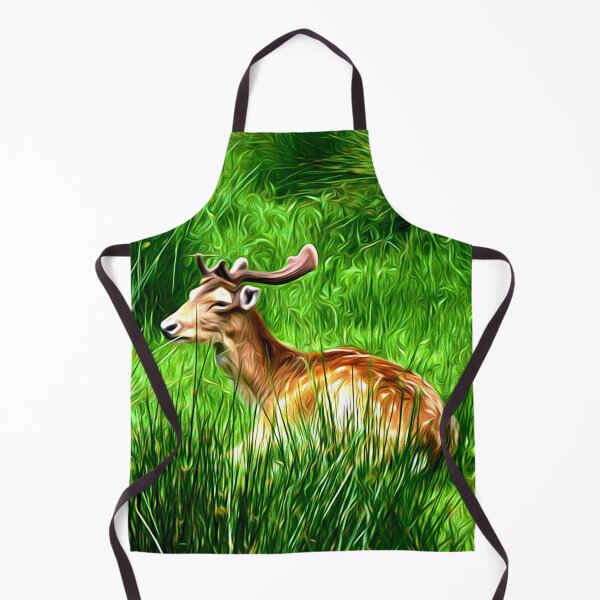Item preview, Fallow deer in the grass designed and sold by Sabine Straka.
