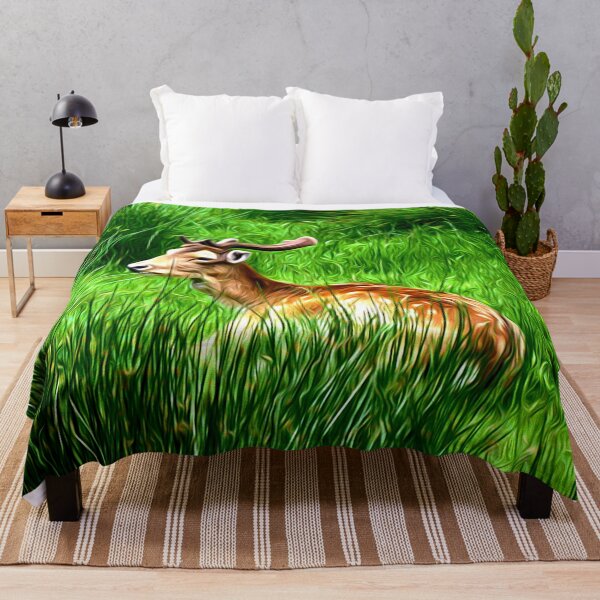 Item preview, Fallow deer in the grass designed and sold by Sabine Straka.