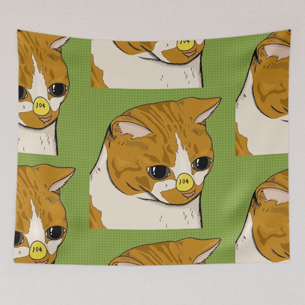 Item preview, 10 cent sticker crying cat  designed and sold by tsfea.
