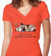 You're the Last Airbender, Charlie Brown! Women's Fitted V-Neck T-Shirt