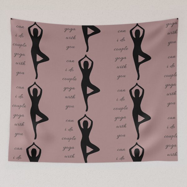 Item preview, Couple yoga with pickup lines or love quotes designed and sold by Slangt-shirt.