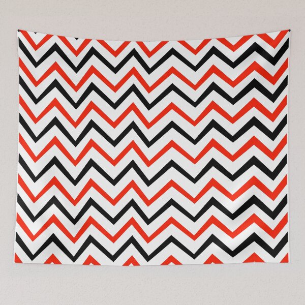 Item preview, Black and Red Wavy Lines Dots designed and sold by Nisha Prabhu.