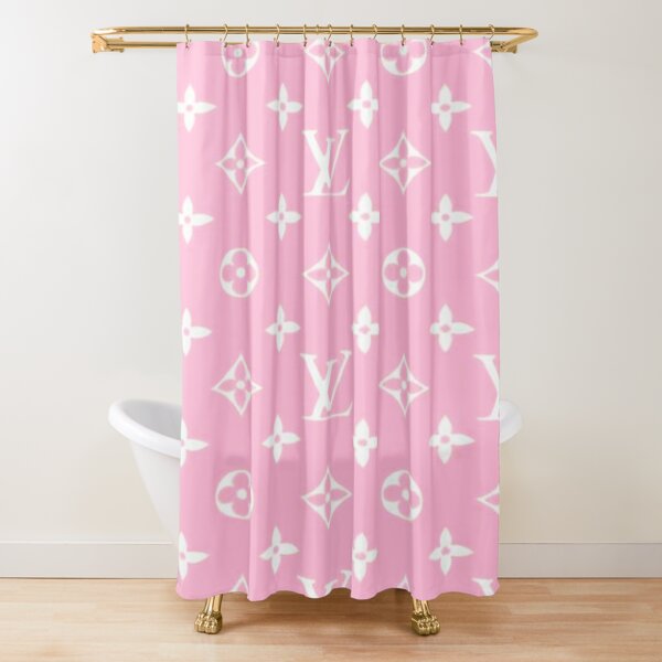 Louis V Bonbon rose Shower Curtain