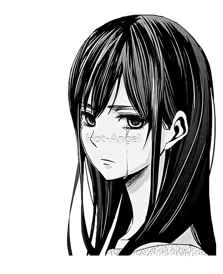 Beautiful And Sad Girl With Tears In Her Eyes Crying Girl Mei Aihara From Citrus Manga Pencil Drawing Anime Character White Variant Ipad Case Skin By Hot Angel Redbubble