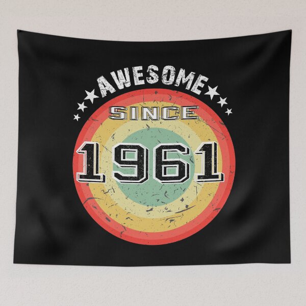Item preview, awesome since 1961 classic 60 birthday gift designed and sold by totorino23.