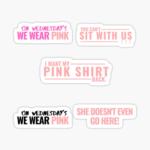 I Want My Pink Shirt Back Quote Sticker By Quirkypen Redbubble