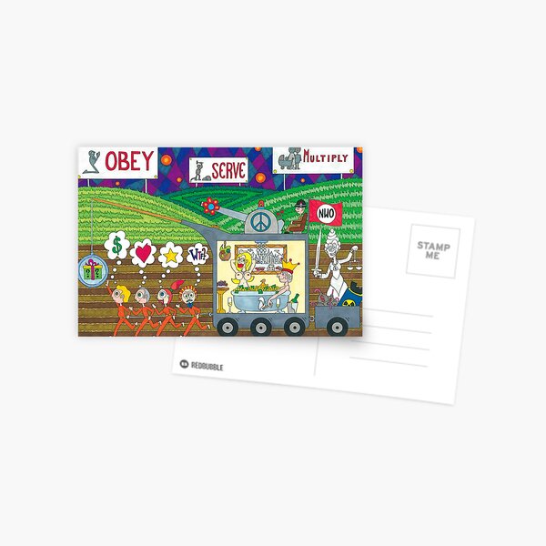 Obey Serve Multiply Postkarte