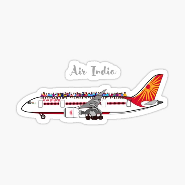 Louis Vuitton Airline Label Postcard stickers- AIR INDIA INTERNATIONAL