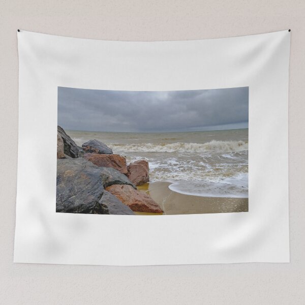 Item preview, Stormy day at Happisburgh beach on the Norfolk coast designed and sold by yackers1.