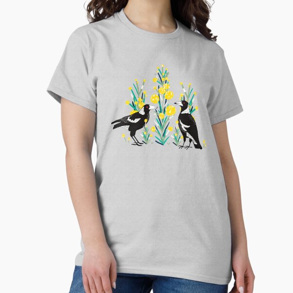 Item preview, Australian Magpie in wattle garden designed and sold by Cyapdesigns.