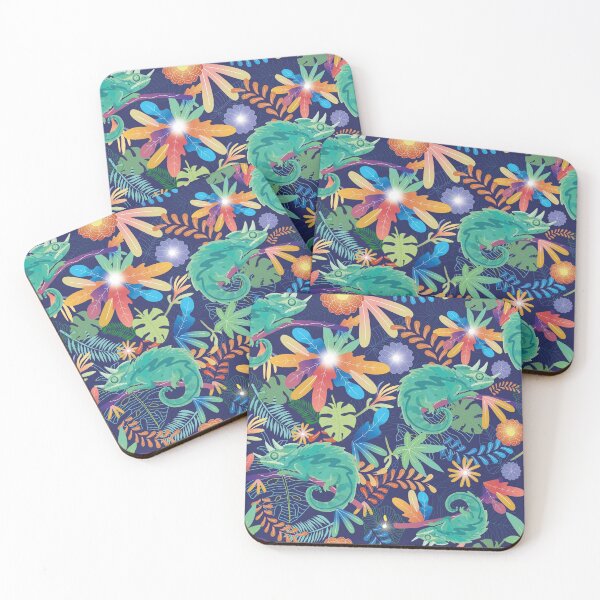Item preview, Chameleon in the Jungle Seamless pattern designed and sold by Ihavemalak.