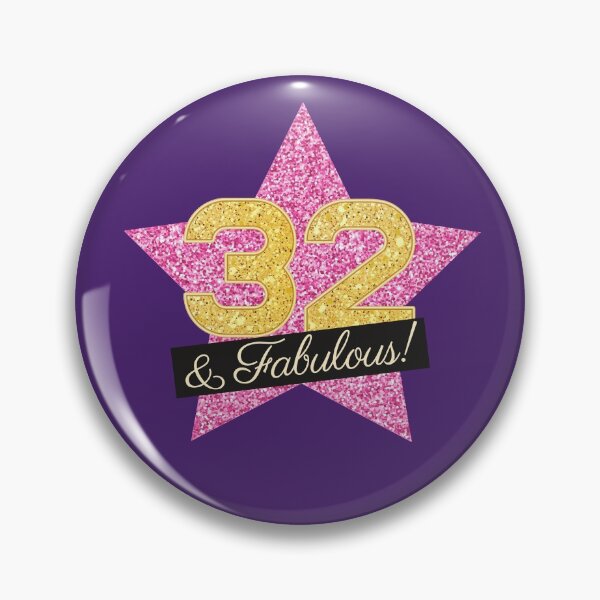 Item preview, 32nd Birthday Gifts Women Fabulous - Pink Gold designed and sold by betternotes.